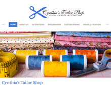 Tablet Screenshot of cynthiastailorshop.org